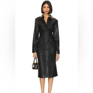 NWT Steve Madden Faux Leather Midi Dress